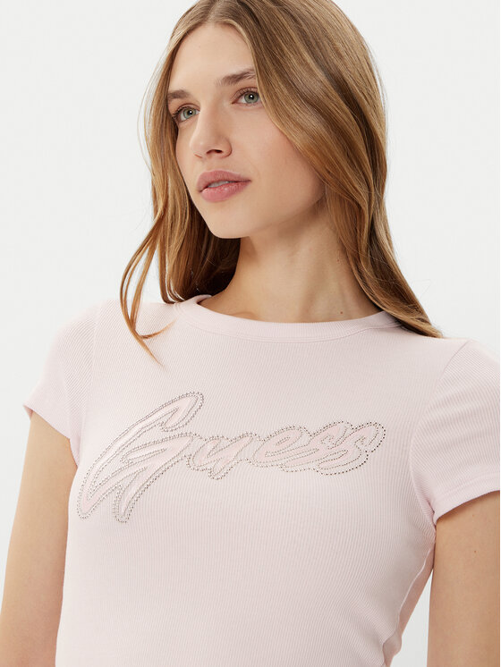 Guess Guess Футболка W5RI68KA0H1 Рожевий Slim Fit