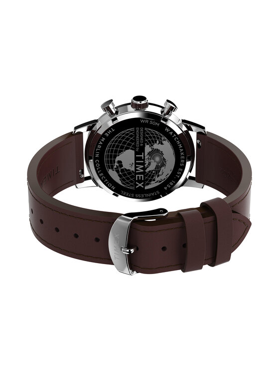 Timex Часовник Timex Marlin Chronograph TW2W10200 Кафяв