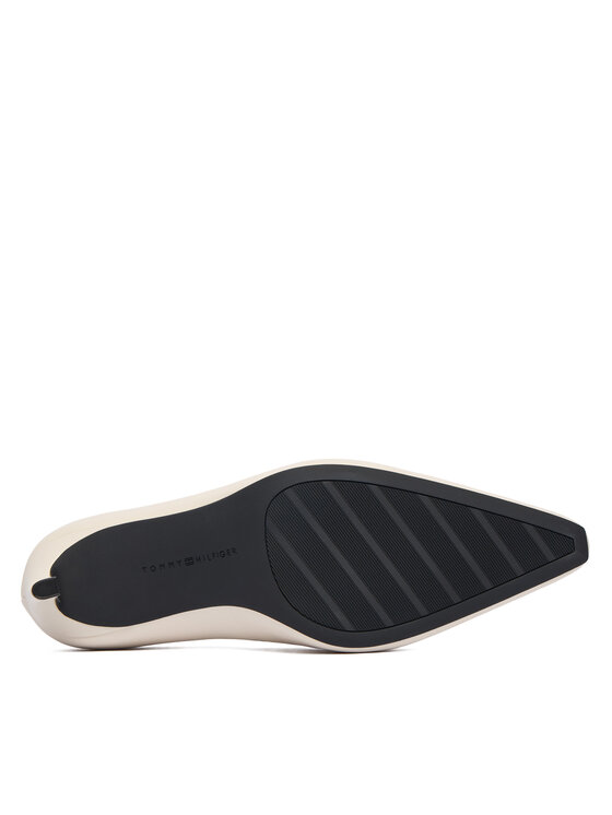 Tommy Hilfiger Laiviņas Tommy Hilfiger Th Logo Lth Pump Slanted Hl FW0FW09008 Écru