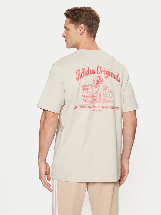 adidas adidas Футболка JD0667 Бежевий Loose Fit