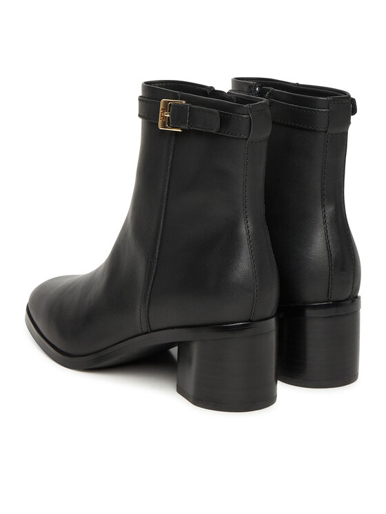 Tommy Hilfiger Členková obuv Tommy Hilfiger Th Buckle Riding Mid Heel Bootie FW0FW08859 Čierna
