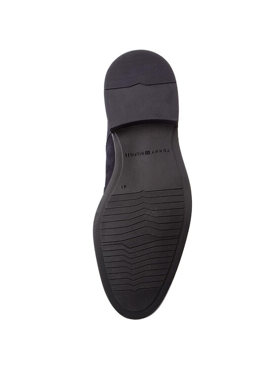 Tommy Hilfiger Bakancs Tommy Hilfiger Color Block Heel Suede Boot FM0FM01805 Sötétkék