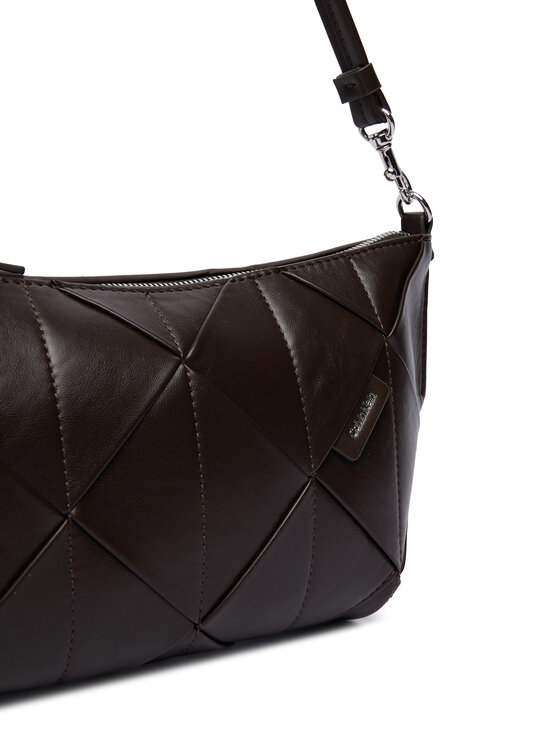 Calvin Klein Borsetta Calvin Klein Woven Shoulder Bag LV04F3546G Marrone