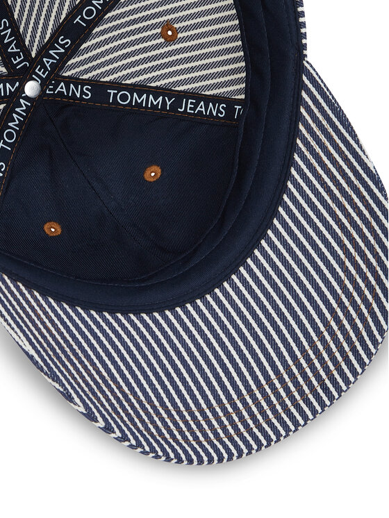 Tommy Jeans Шапка с козирка Tommy Jeans Tjm Heritage Stripe Cap AM0AM13358 Тъмносин