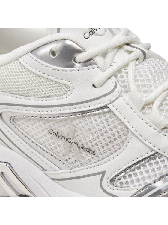 Calvin Klein Jeans Сникърси Calvin Klein Jeans Retro Tennis Low Lace Mh Ml Mtl YW0YW01463 Бял