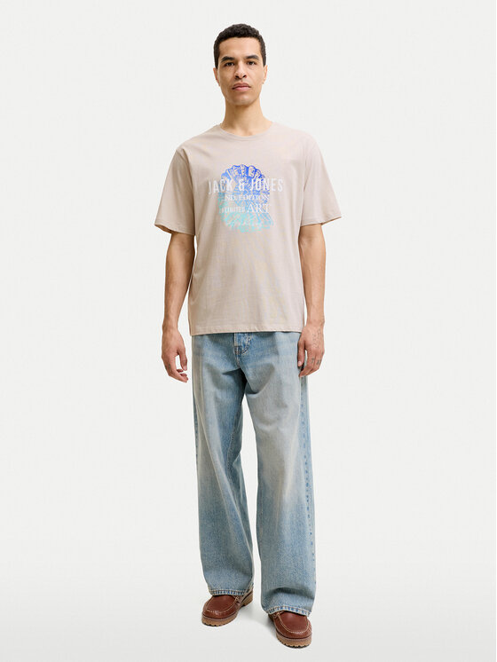 Jack & Jones Jack & Jones Póló Gradient Print 12288094 Világos bézs Regular Fit