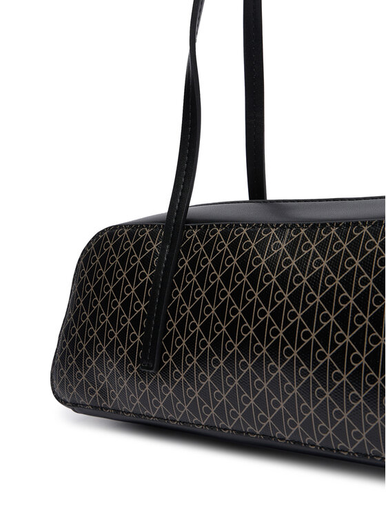 Calvin Klein Torebka Calvin Klein Emblem Aop Bauletto LV04F3585G Czarny