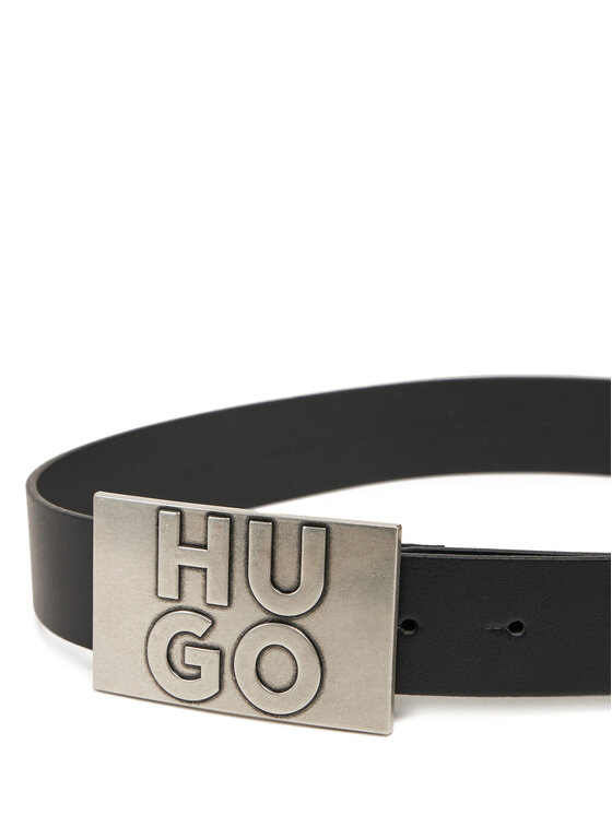 HUGO Pasek Męski HUGO 50537037 Czarny