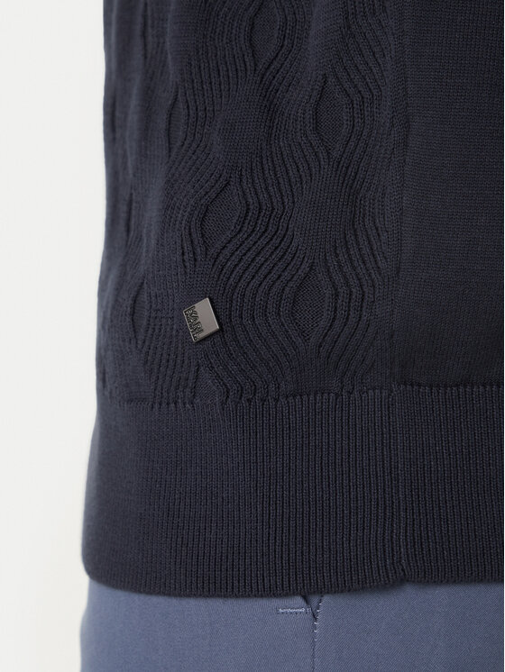 KARL LAGERFELD KARL LAGERFELD Megztinis 655006 562301 Tamsiai mėlyna Slim Fit