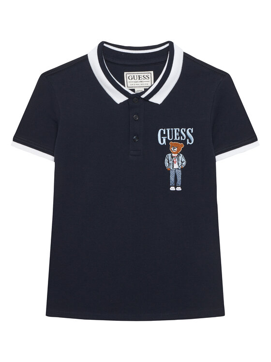 Guess Guess Polo L6RP01 KBV51 Azul marino Regular Fit