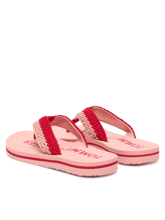 Tommy Hilfiger Čības uz pirksta Tommy Hilfiger CROCHET SUMMER SANDA FW0FW09417 Rozā