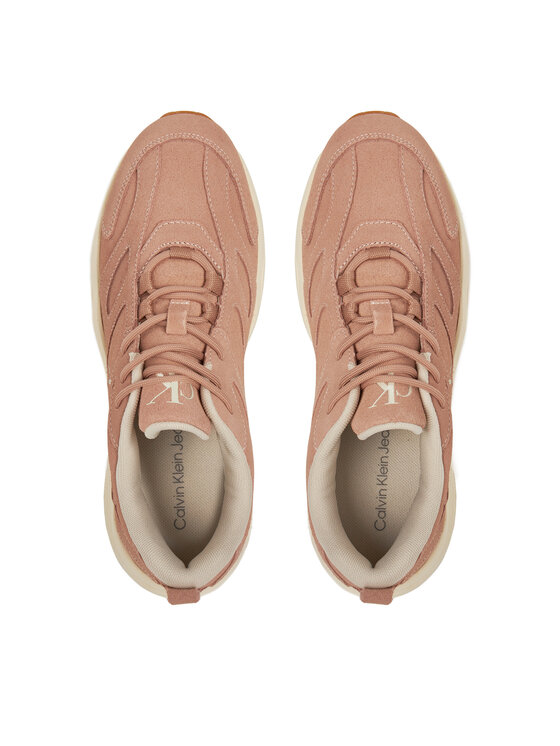 Calvin Klein Jeans Snīkeri Calvin Klein Jeans Retro Tennis Low Mg Mix Media Wn YW0YW01639 Rozā