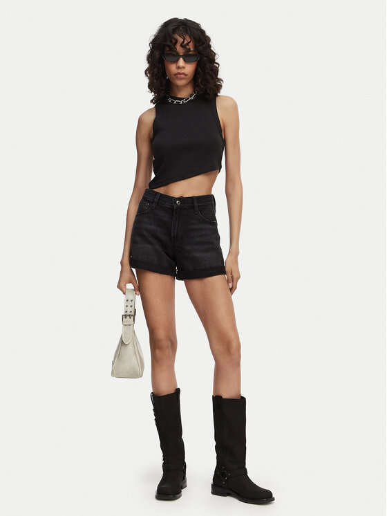 G-STAR G-Star Raw Kratke traperice Judee D23211-D933 Crna Boyfriend Fit