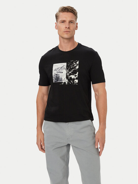 BOSS BOSS Camiseta Te Motors 50566627 Negro Regular Fit