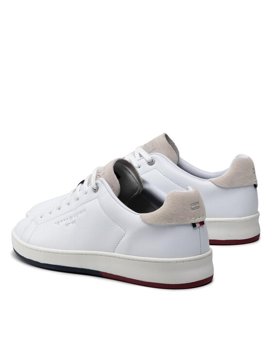 Tommy Hilfiger Sneakersy Tommy Hilfiger Retro Tennis Cupsole Leather FM0FM03726 Biela