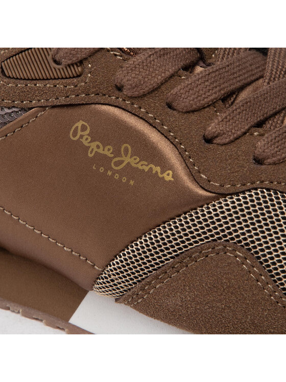 Pepe Jeans Снікерcи Pepe Jeans London W Sequins PLS31382 Коричневий