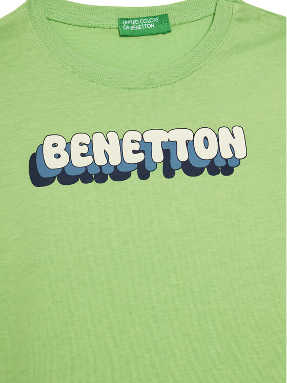 United Colors Of Benetton United Colors Of Benetton Majica 3I1XG10HT Zelena Regular Fit