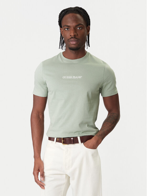 Guess Jeans Guess Jeans Camiseta M4YI52 K8HM0 Verde Regular Fit