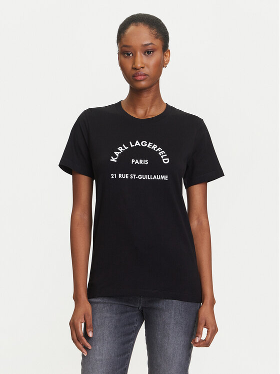 KARL LAGERFELD KARL LAGERFELD Camiseta A3W17105 Negro Regular Fit