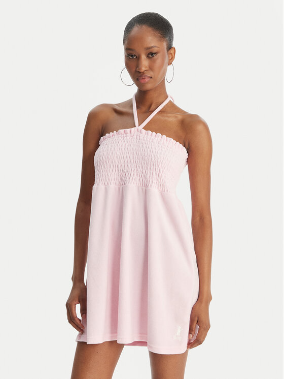 Juicy Couture Juicy Couture Φόρεμα καλοκαιρινό Smocked Terry JCGED126007 Ροζ Regular Fit