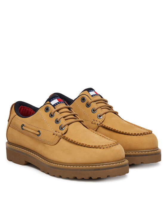Tommy Jeans Nizki čevlji Tommy Jeans Archive '01 Boat Shoe EM0EM01703 Rumena