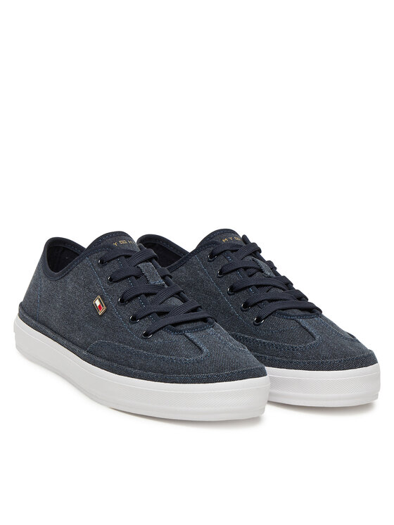 Tommy Hilfiger Sneakers Tommy Hilfiger Washed Canvas Vulc Sneaker FW0FW08894 Bleumarin