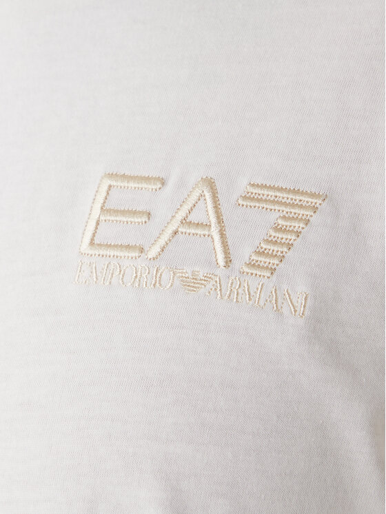 EA7 Emporio Armani EA7 Emporio Armani Camiseta 7M001402 AF22264 U0004 Écru Regular Fit
