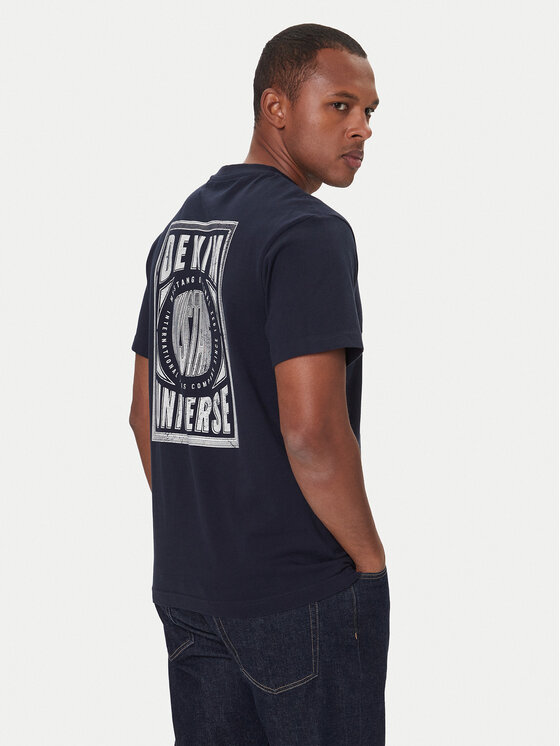 Mustang Mustang Camiseta Akron 1016869 Azul marino Relaxed Fit