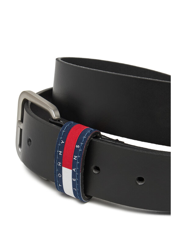 Tommy Jeans Pánsky opasok Tommy Jeans Ryan 3.5 AM0AM13415 Čierna