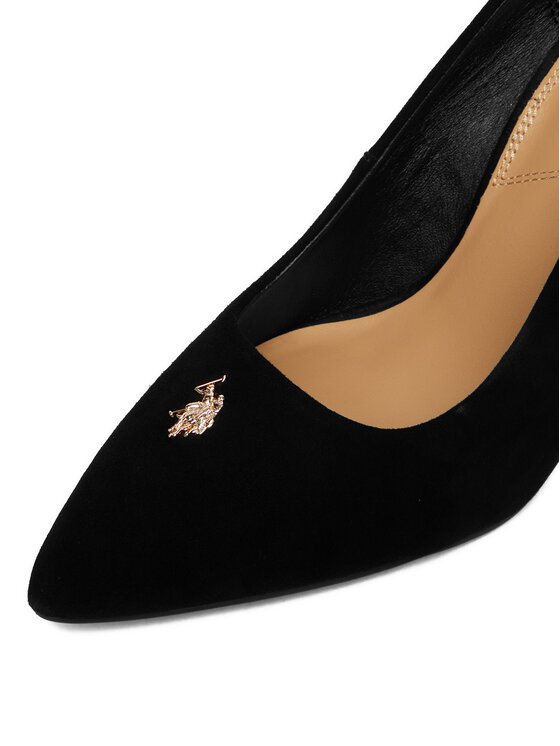 U.S. Polo Assn. Pantofi cu toc subțire U.S. Polo Assn. EO-JACLYN002W/GL1 Negru