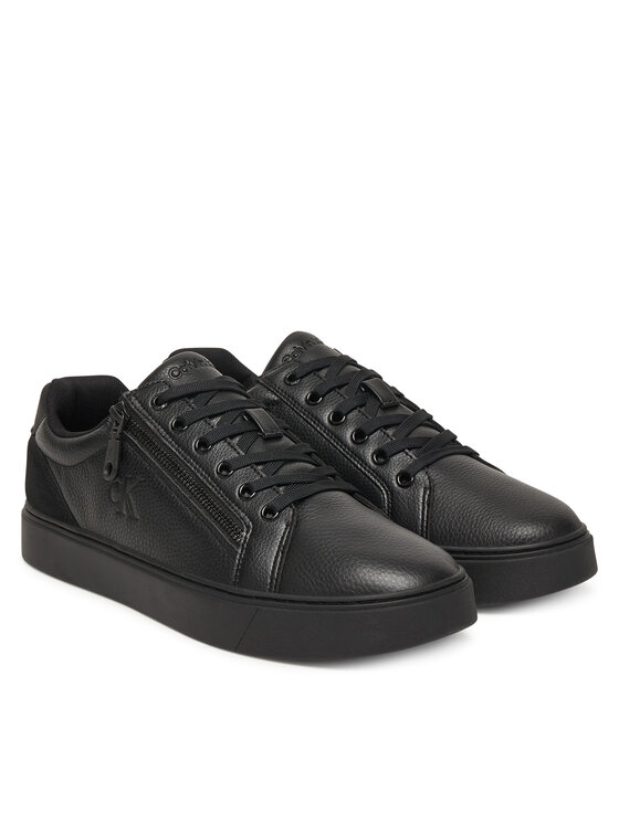 Calvin Klein Sneakersy Calvin Klein Classic Cup Laceup Zip Lth YM0YM01437 Čierna