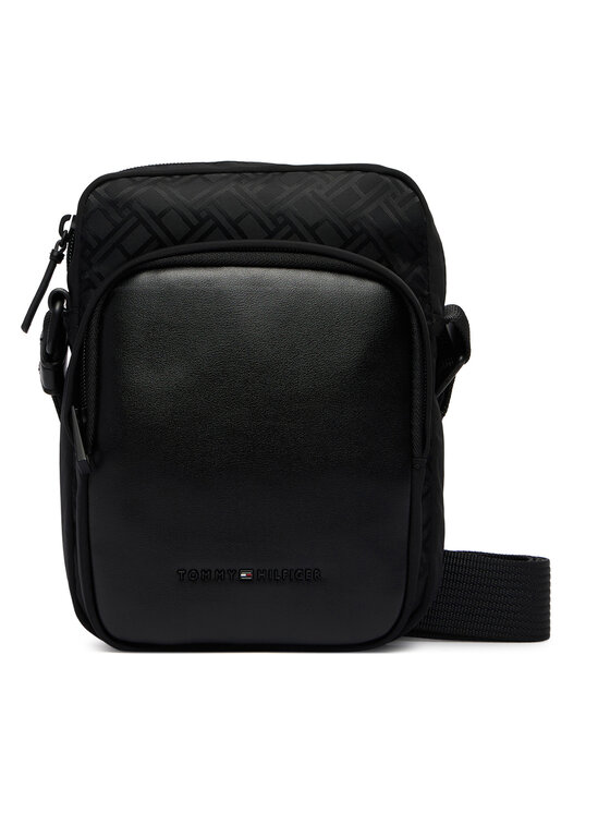 Tommy Hilfiger Geantă crossover Tommy Hilfiger Th Nylon Jaquard Mini Reporter AM0AM14412 Negru
