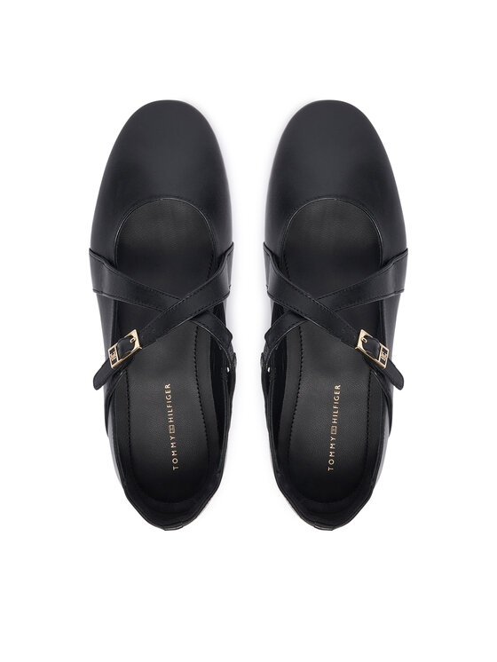 Tommy Hilfiger Balerinos Tommy Hilfiger Th Buckle Cross Strap Maryjane FW0FW09431 Juoda