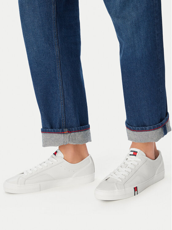 Tommy Jeans Sneakersy Tommy Jeans Archive Vulc. Y2K Long Lace EM0EM01676 Écru