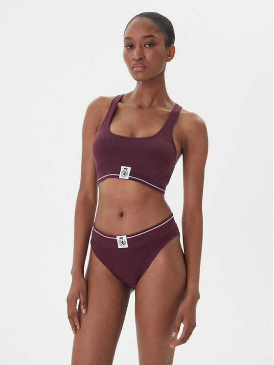 Tommy Hilfiger Tommy Hilfiger Top de sujetador UW0UW06061 Guinda/burdeos