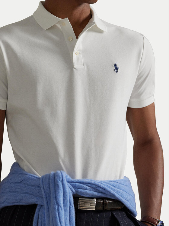 Polo Ralph Lauren Polo Ralph Lauren Поло 710941439002 Білий Custom Slim Fit