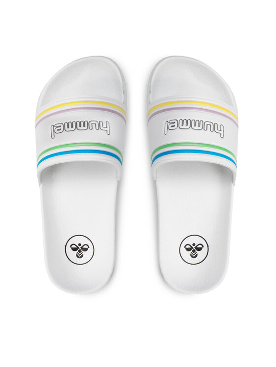 Hummel Παντόφλες Hummel Pool Slide Retro 214760-9639 Λευκό