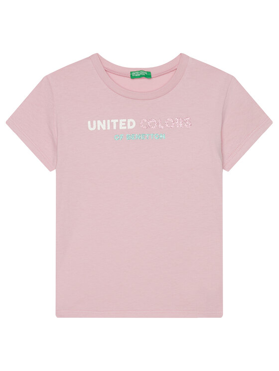 United Colors Of Benetton United Colors Of Benetton Marškinėliai 3I1XC10MZ Rožinė Regular Fit