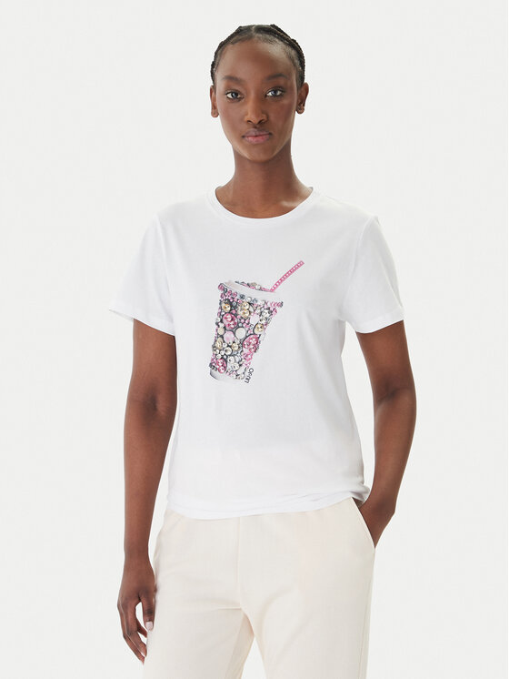 Liu Jo Liu Jo Camiseta WA6237 JS923 Blanco Regular Fit