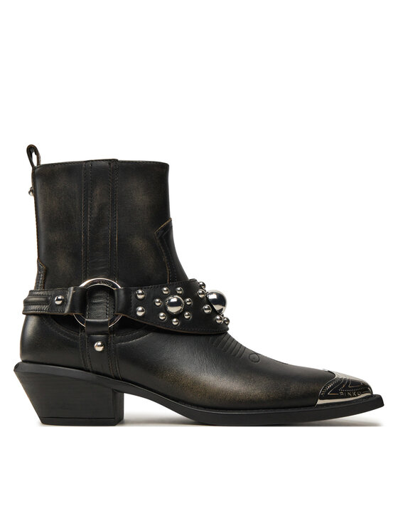 PINKO Kovbojská obuv PINKO Tex 07 SD0195P056 Černá