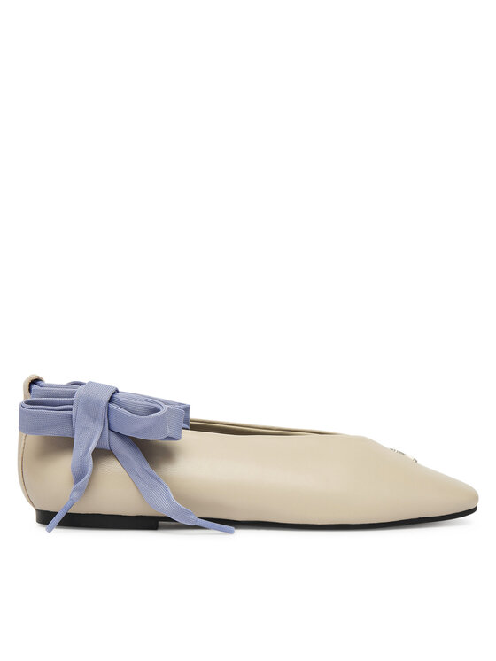 Tommy Jeans Balerini Tommy Jeans Tjw Ballerina With Laces EN0EN02939 Écru