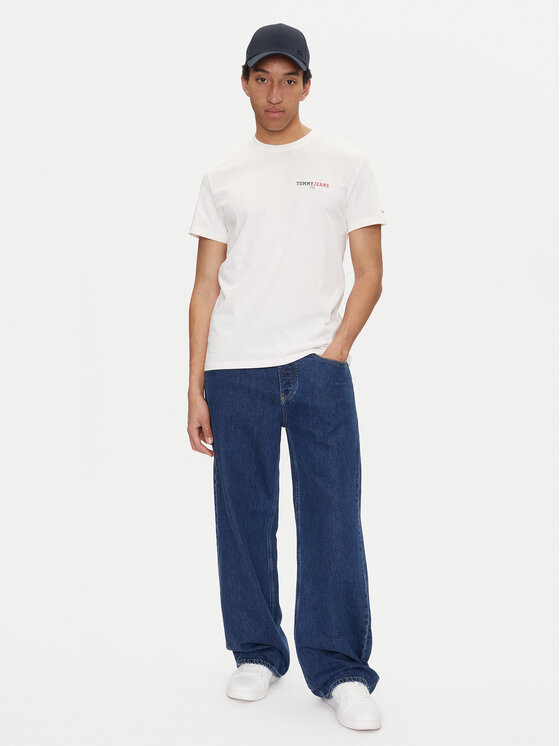 Tommy Jeans Tommy Jeans Marškinėliai Dna Graphic DM0DM20815 Balta Regular Fit