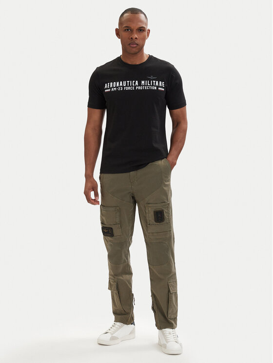 Aeronautica Militare Aeronautica Militare Camiseta 261TS1942UJ00538 Negro Regular Fit