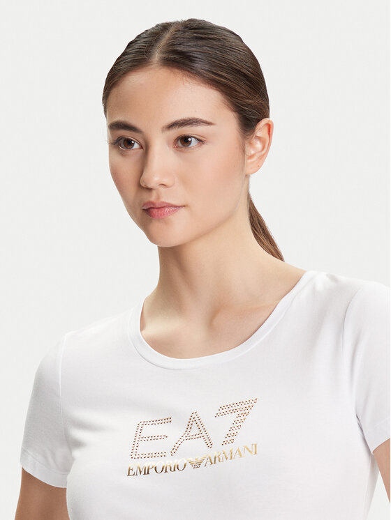 EA7 Emporio Armani EA7 Emporio Armani Camiseta 8NTT67 TJDQZ 1100 Blanco Skinny Fit