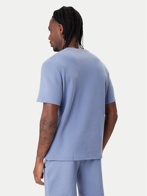 BOSS BOSS Camiseta Waffle 50535891 Celeste Regular Fit