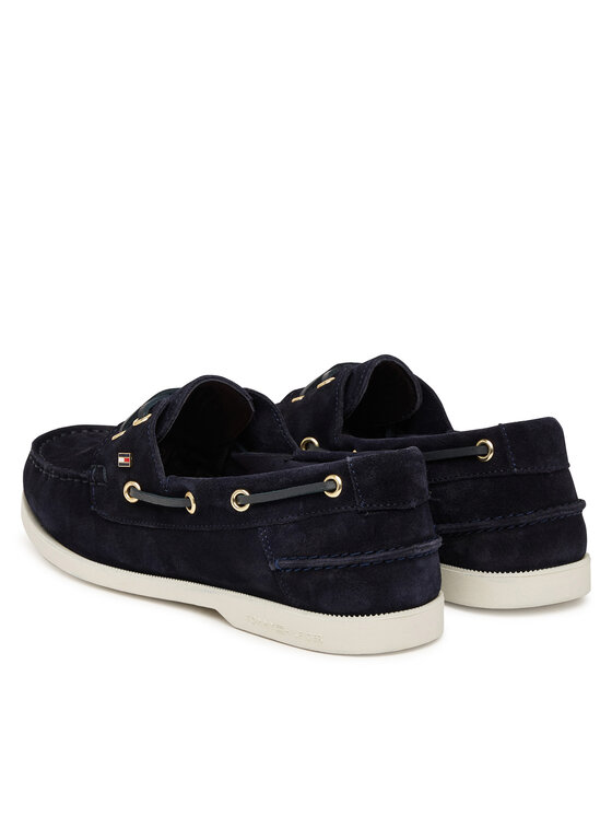 Tommy Hilfiger Mocasini Tommy Hilfiger Hilfiger Suede Boat Shoe FW0FW09338 Bleumarin