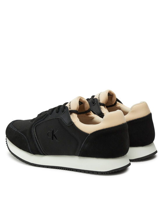 Calvin Klein Jeans Sneakersy Calvin Klein Jeans Runner Laceup Low Mg Media YW0YW01644 Černá