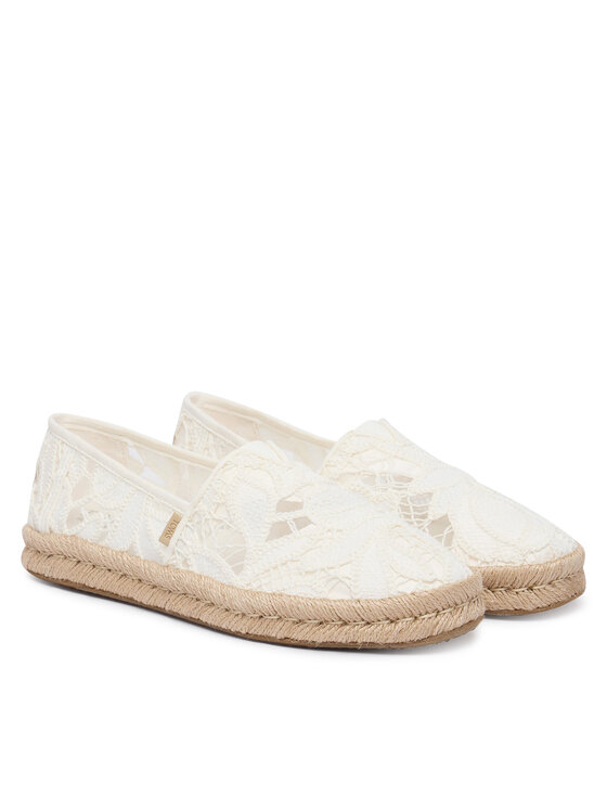 Toms Espadrilky Toms Egret Floral Crochet 10023030 Biela