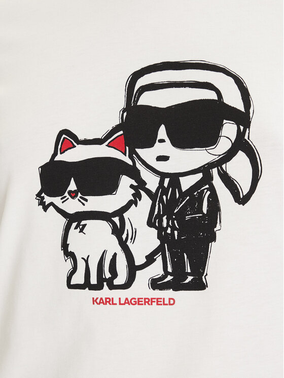 KARL LAGERFELD KARL LAGERFELD Camiseta A1W17129 Écru Regular Fit