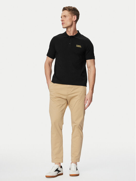 KARL LAGERFELD KARL LAGERFELD Pólóing 745780 500235 Fekete Regular Fit